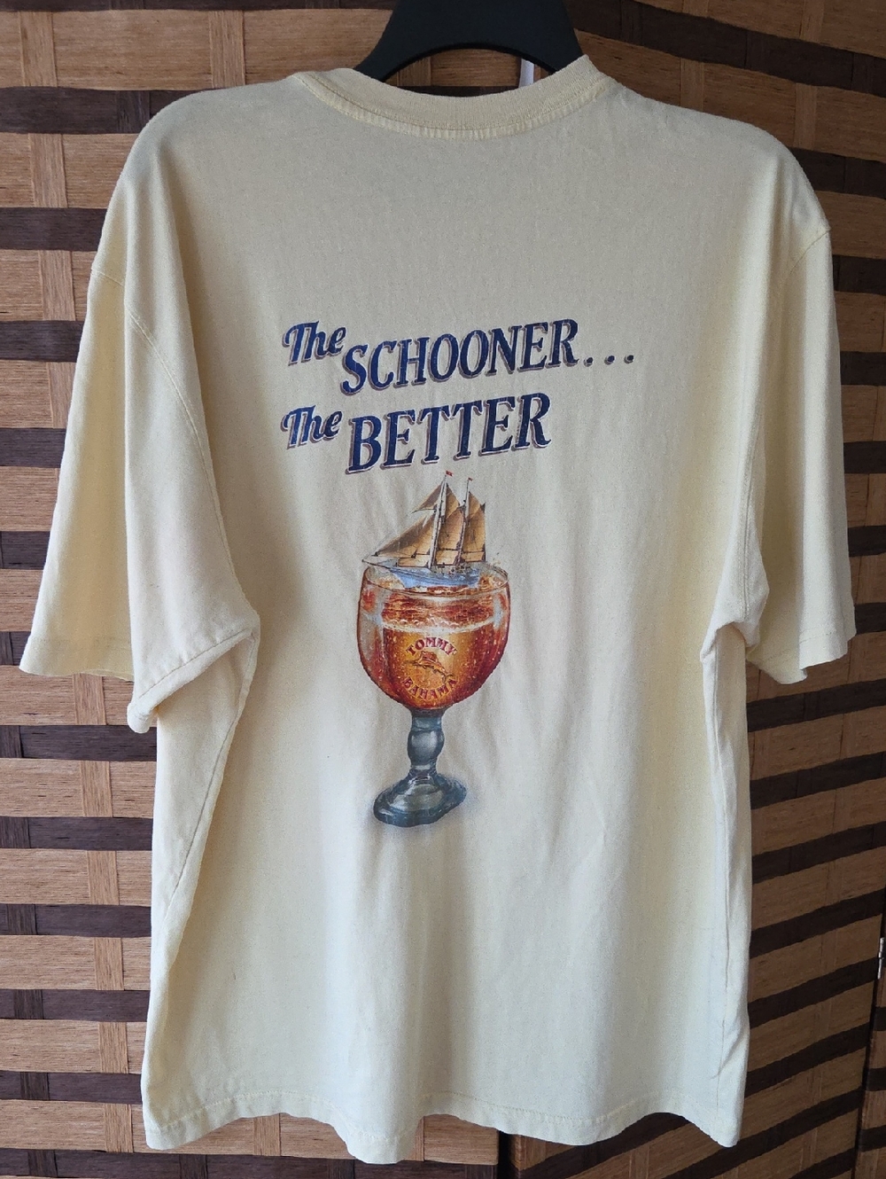 Tommy Bahama Lt Yellow Graphic Tee - The Schooner... The Better
